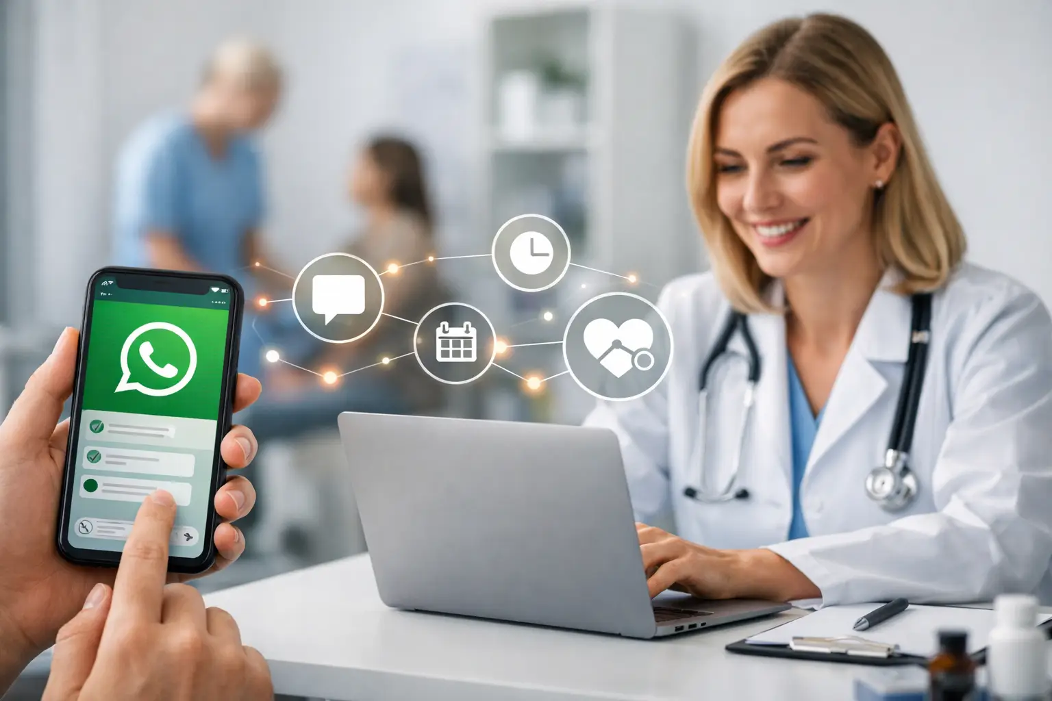 Automação WhatsApp para clínica médica na prática